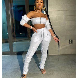 Gsuwoo stacked pants and stacked top